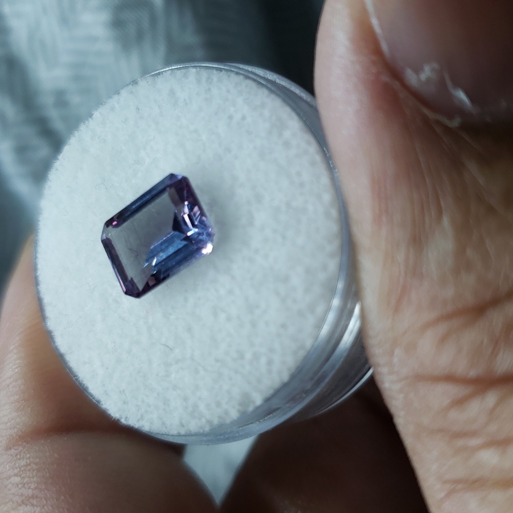 Faceted Purple Gemstone with Subtle Brilliance  Natural not synthetic or heated